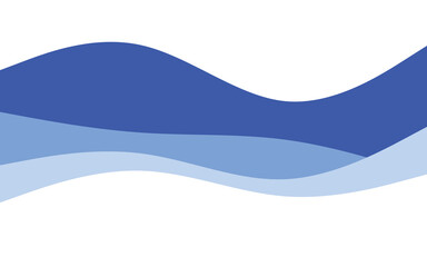 Creative Waves Blue background. Dynamic shapes composition. Vector illustration
