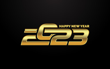 New 2023 Year typography design. 2023 numbers logotype illustration. Vector illustration