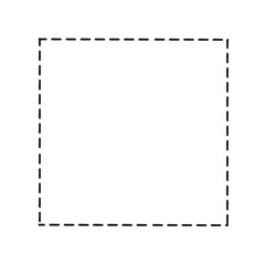 PNG. Black square frame element.	