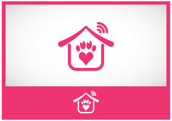 Pet house love concept for various applications