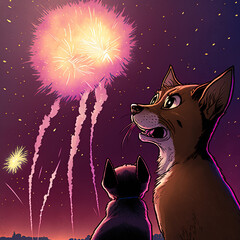 Fototapeta premium New Year Fireworks
