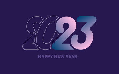 2044 Design Happy New Year. New Year 2023 logo design for brochure design. card. banner. Christmas decor 2023. Vector illustration