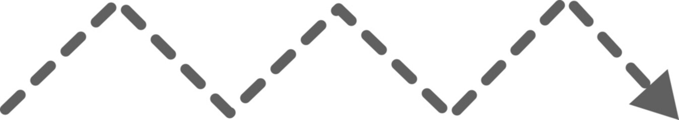 Arrow Dotted Line Straight For Decoration Minimal