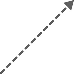 Arrow Dotted Line Straight For Decoration Minimal