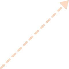 Arrow Dotted Line Straight For Decoration Minimal