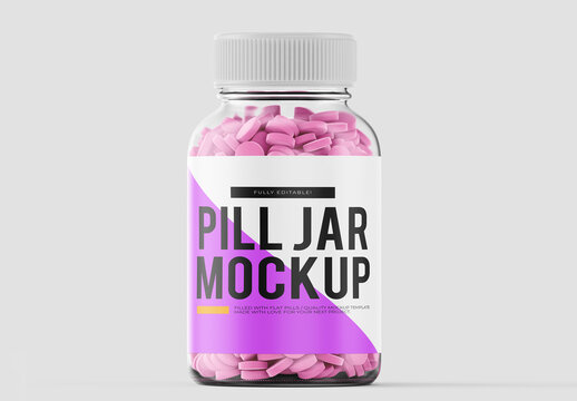 Pill In Transparent Jar