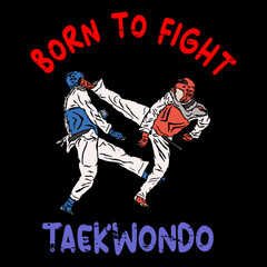 taekwondo karate martial art logo vector desing for t-shirt, or merchendise