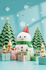 3d rendering christmas festival picture