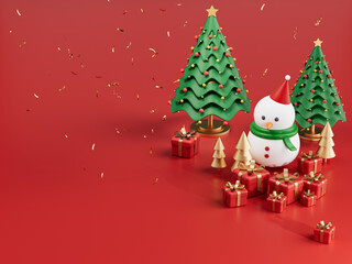 3d rendering christmas festival picture