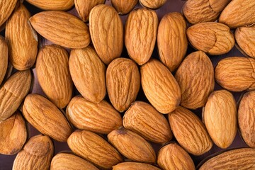 The delicious fresh almond nut on deck