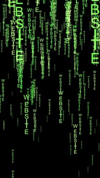 Website text code matrix style