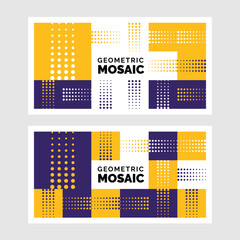 Geometric business Mosaic Banner Set