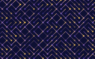 Technology Vector seamless pattern Banner. Geometric striped ornament. Monochrome linear background illustration