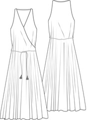 wrap dress, rope detail