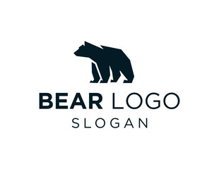 Logo design about Bear on a white background. created using the CorelDraw application