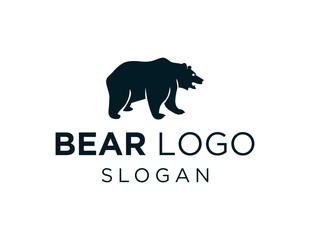Logo design about Bear on a white background. created using the CorelDraw application