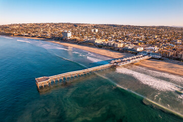 Pier at Mission Beach in San Diego in the Early Morning
