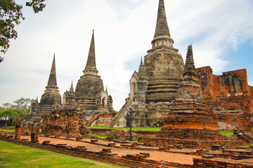 タイ・アユタヤの遺跡　ワット・プラ・シーサンペット