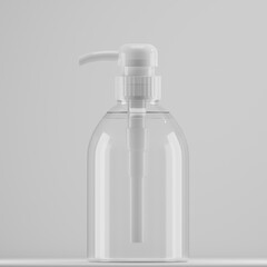 glass spray cosmetic a front view 3d render