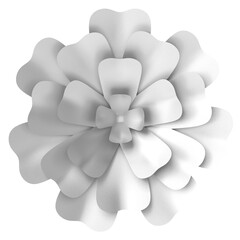 Fototapeta na wymiar Silver flower. 3D flower. 3D illustration.