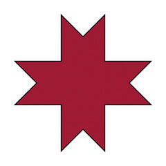 Red Auseklis symbol icon 