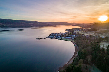 Sunset Views Over Inveraray in Scotland