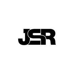 JSR letter monogram logo design vector