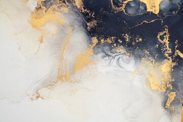 Marble ink abstract art from exquisite original painting for abstract background . Painting was...