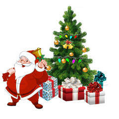 santa claus with gifts