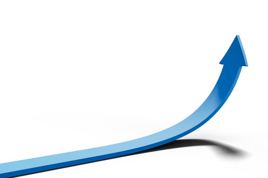 upward blue arrow. transparent