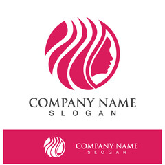 Style hair woman icon logo vector