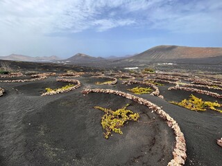 volcanic landscape in island