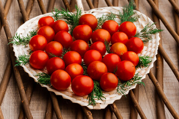 Cherry tomatoes, culinary photo, vegetables