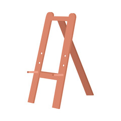 Easel vector cartoon icon. Vector illustration of an easel on a white background. Isolated canvas cartoon illustration icon