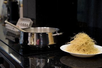 Vermicelli preparation. 