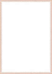 Circle pattern design with a rectangle border frame