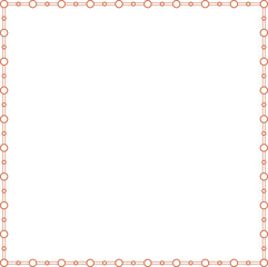 Circle pattern design with a square border frame