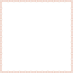 Naklejka premium Circle pattern design with a square border frame
