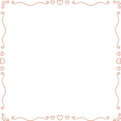 Heart pattern design with a square border frame.
