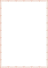 Heart pattern design with a rectangle border frame.