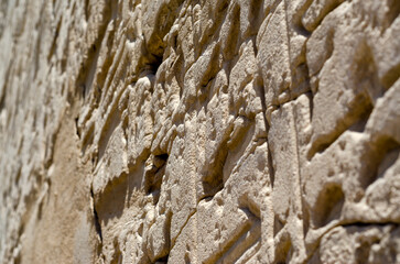 ancient hieroglyphs on a stone wall in egypt