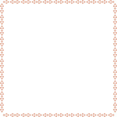 Triangle pattern design with a square border frame.