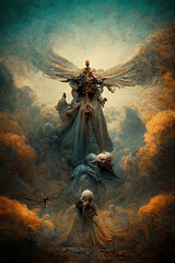 Fototapeta na wymiar Digital Illustration of an Archangel