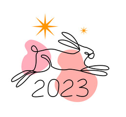 Chinese New Year 2023. Year of the Rabbit.