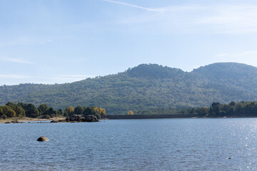 Morales reservoir in Rozas de Puerto Real. Madrid. Spain