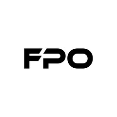 FPO letter logo design with white background in illustrator, vector logo modern alphabet font overlap style. calligraphy designs for logo, Poster, Invitation, etc.