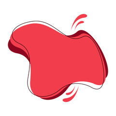 Modern liquid fluid shapes abstract banner with line. Vector illustration. EPS 10.