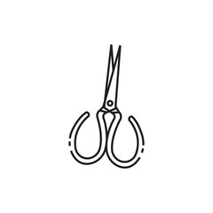 scissors icon line vector design illustration