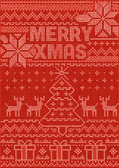 Christmas postcard style ugly sweater