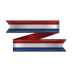 Fototapeta premium Made in Netherlands, badge or label with flag isolated on white background. Vector illustration.